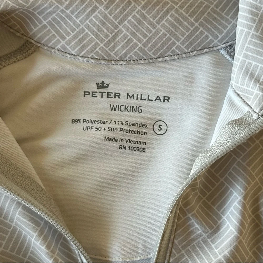 Peter Millar Wicking Full Zip Performance Jacket UPF 50+ Gray Size Small - Picture 3 of 9